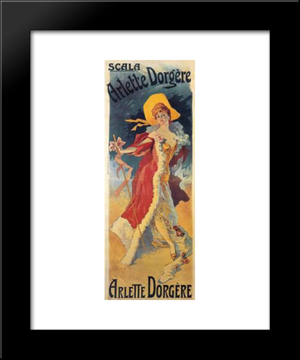 Arlette Dorgere 20x24 Black Modern Wood Framed Art Print Poster by Cheret, Jules
