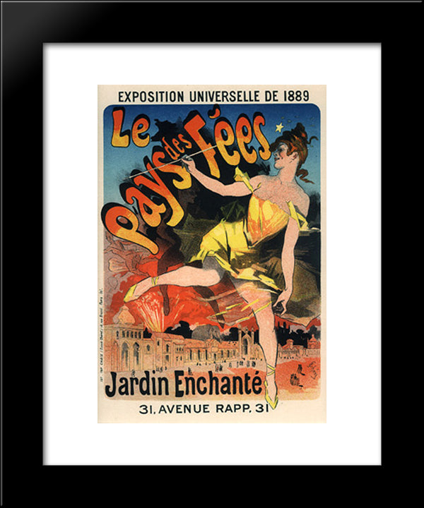 Exposition Universelle 1889, Le Pays Des Fees 20x24 Black Modern Wood Framed Art Print Poster by Cheret, Jules