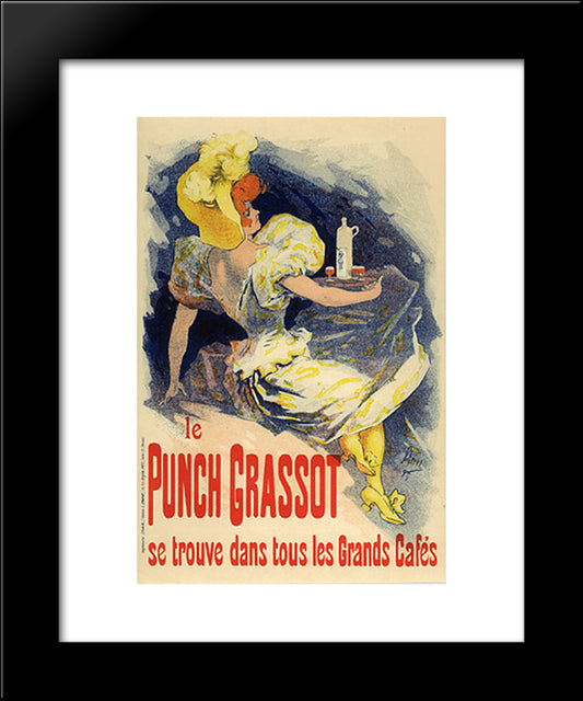 Le Punch De Grassot 20x24 Black Modern Wood Framed Art Print Poster by Cheret, Jules