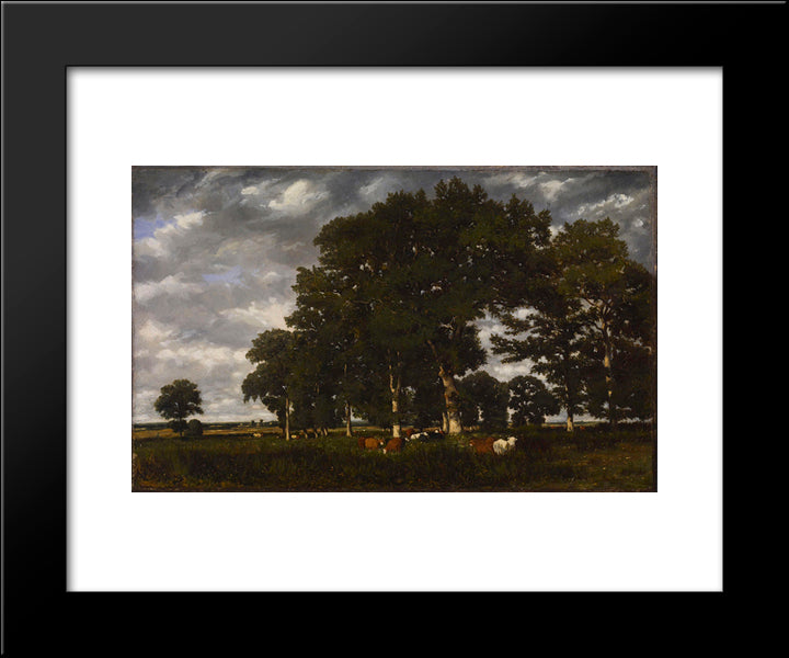 A Bright Day 20x24 Black Modern Wood Framed Art Print Poster by Dupre, Jules