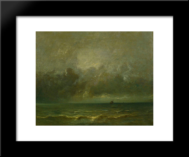 Calm Before The Storm 20x24 Black Modern Wood Framed Art Print Poster by Dupre, Jules