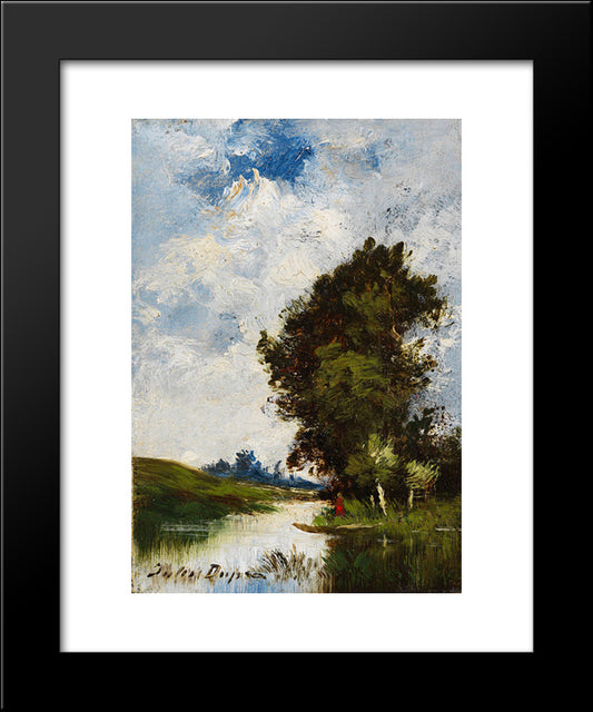 Small Floodplain 20x24 Black Modern Wood Framed Art Print Poster by Dupre, Jules