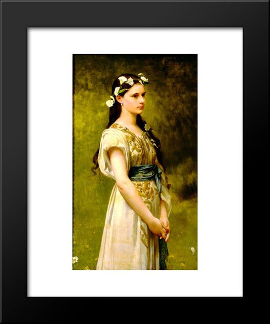 Portrait Of Julia Foster Ward 20x24 Black Modern Wood Framed Art Print Poster by Lefebvre, Jules Joseph