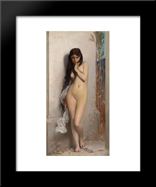 The Grasshopper 20x24 Black Modern Wood Framed Art Print Poster by Lefebvre, Jules Joseph