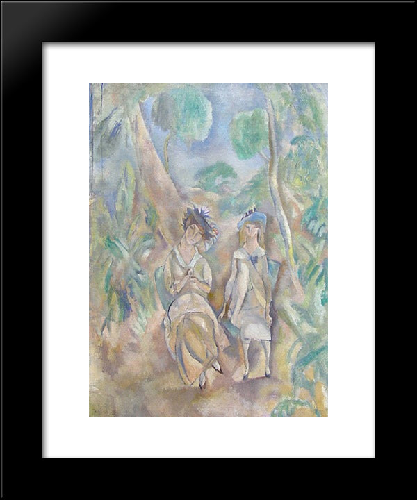 Printemps 20x24 Black Modern Wood Framed Art Print Poster by Pascin, Jules