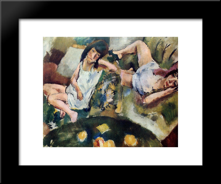 Siesta 20x24 Black Modern Wood Framed Art Print Poster by Pascin, Jules