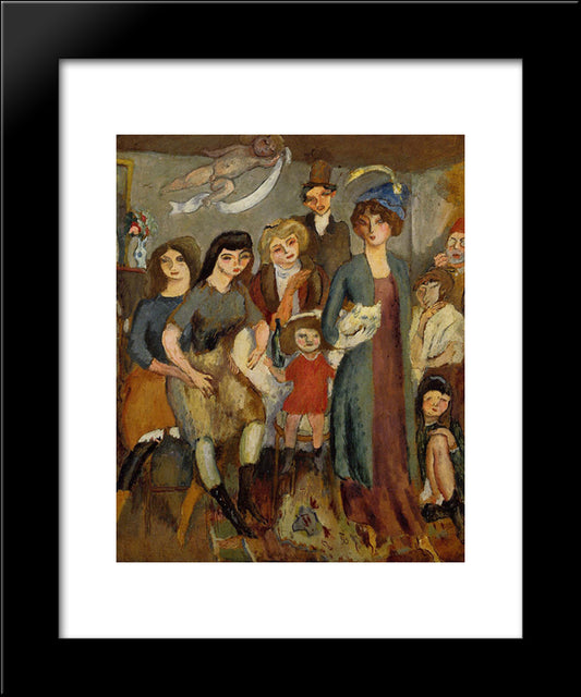 The Turkish Family 20x24 Black Modern Wood Framed Art Print Poster by Pascin, Jules
