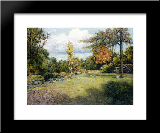 Autumn Days 20x24 Black Modern Wood Framed Art Print Poster by Weir, Julian Alden