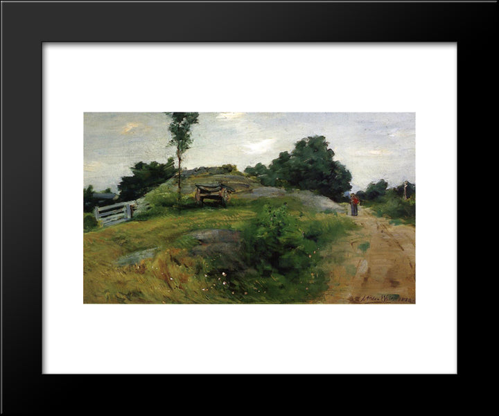 Connecticut Scene 20x24 Black Modern Wood Framed Art Print Poster by Weir, Julian Alden