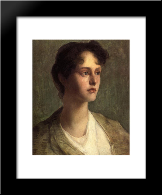 Ideal Head 20x24 Black Modern Wood Framed Art Print Poster by Weir, Julian Alden