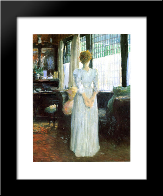In The Livingroom 20x24 Black Modern Wood Framed Art Print Poster by Weir, Julian Alden