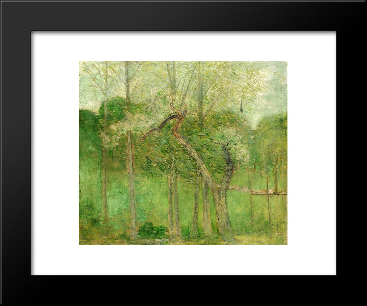 Landscape With Steeple, Wyndham 20x24 Black Modern Wood Framed Art Print Poster by Weir, Julian Alden