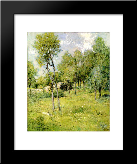 Midsummer Landscape 20x24 Black Modern Wood Framed Art Print Poster by Weir, Julian Alden