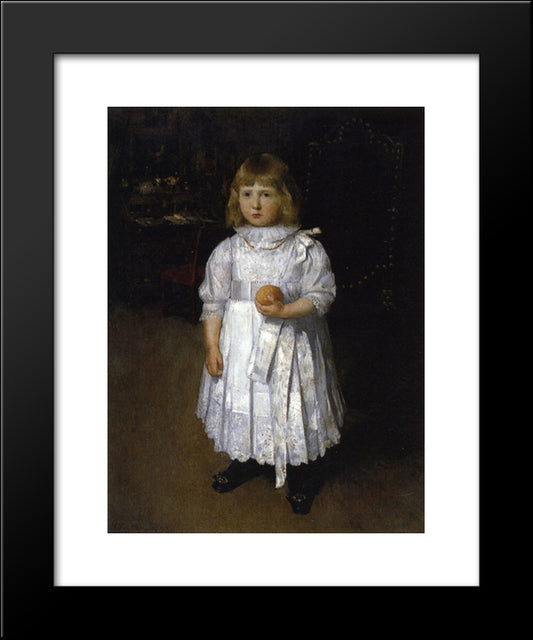 Portrait Of Cara 20x24 Black Modern Wood Framed Art Print Poster by Weir, Julian Alden