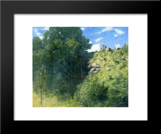 Ravine Near Branchville 20x24 Black Modern Wood Framed Art Print Poster by Weir, Julian Alden