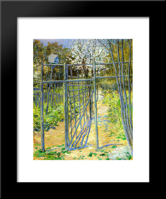 The Grey Trellis 20x24 Black Modern Wood Framed Art Print Poster by Weir, Julian Alden