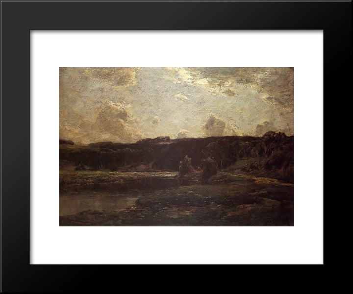 The River Bend 20x24 Black Modern Wood Framed Art Print Poster by Weir, Julian Alden