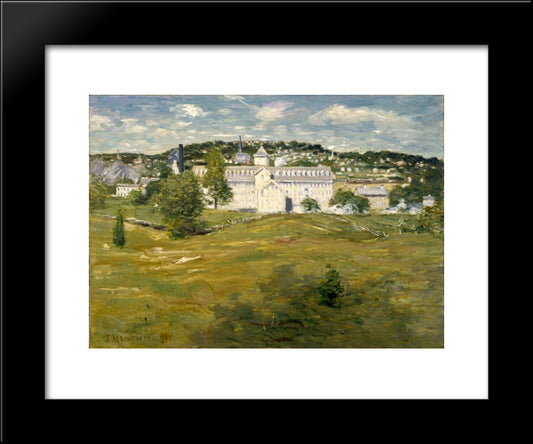 Willimantic Thread Factory 20x24 Black Modern Wood Framed Art Print Poster by Weir, Julian Alden