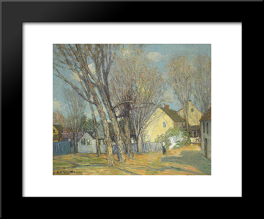 Windham Village 20x24 Black Modern Wood Framed Art Print Poster by Weir, Julian Alden