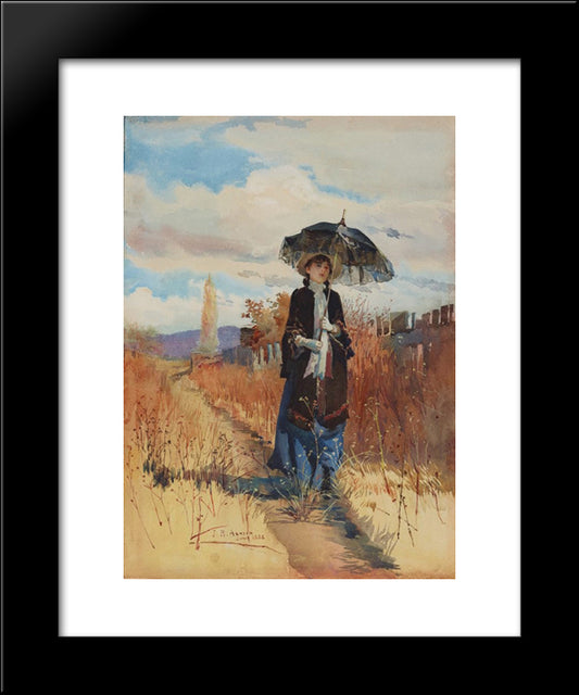 A Solitary Ramble 20x24 Black Modern Wood Framed Art Print Poster by Ashton, Julian