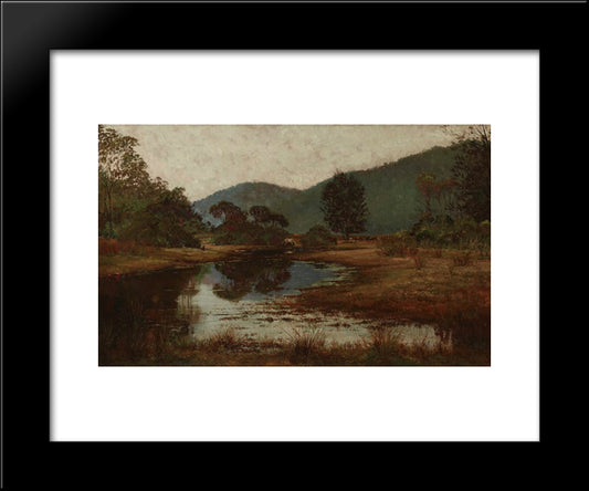 A Waterhole On The Hawkesbury River 20x24 Black Modern Wood Framed Art Print Poster by Ashton, Julian