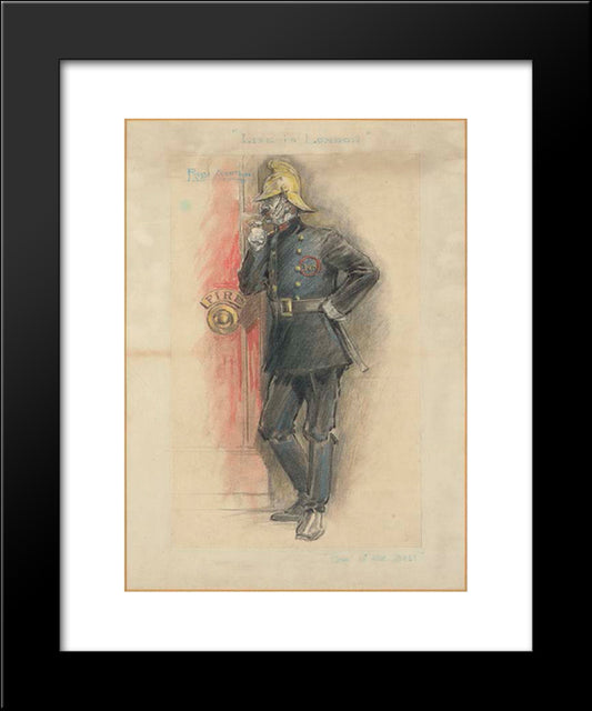 Life In London 20x24 Black Modern Wood Framed Art Print Poster by Ashton, Julian