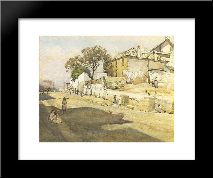 Old Houses, Cumberland Street 20x24 Black Modern Wood Framed Art Print Poster by Ashton, Julian