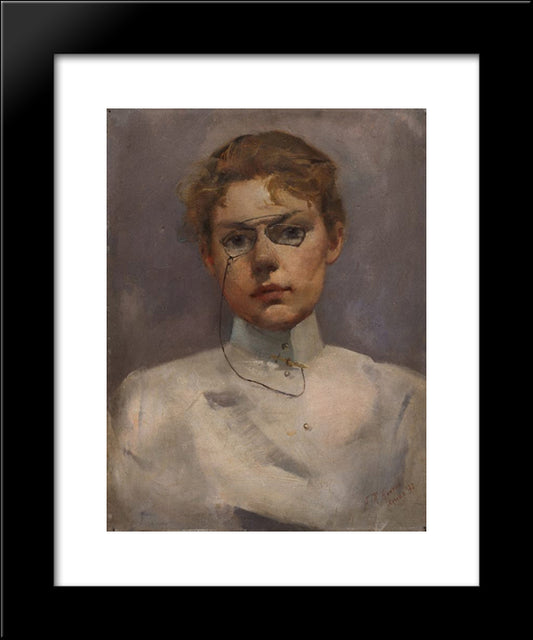 Study Of Alice Muskett 20x24 Black Modern Wood Framed Art Print Poster by Ashton, Julian