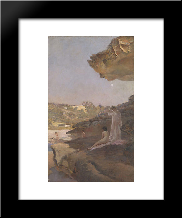 Tamarama Beach, Forty Years Ago, A Summer Morning 20x24 Black Modern Wood Framed Art Print Poster by Ashton, Julian
