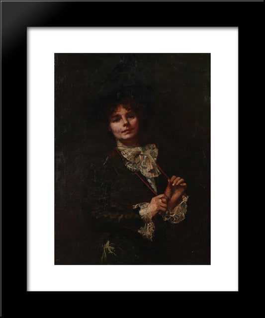 The Coral Necklet 20x24 Black Modern Wood Framed Art Print Poster by Ashton, Julian