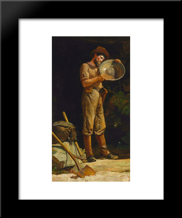 The Prospector 20x24 Black Modern Wood Framed Art Print Poster by Ashton, Julian