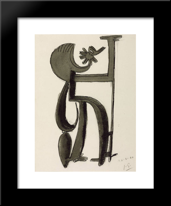 Architectural Figure No. 2 20x24 Black Modern Wood Framed Art Print Poster by Gonzalez, Julio