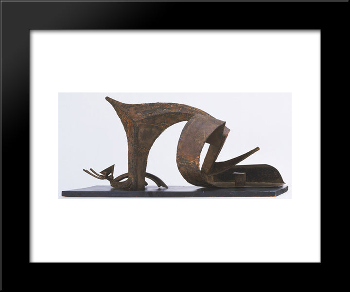 Reclining Figure 20x24 Black Modern Wood Framed Art Print Poster by Gonzalez, Julio