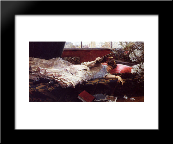 An Idle Afternoon 20x24 Black Modern Wood Framed Art Print Poster by Stewart, Julius LeBlanc