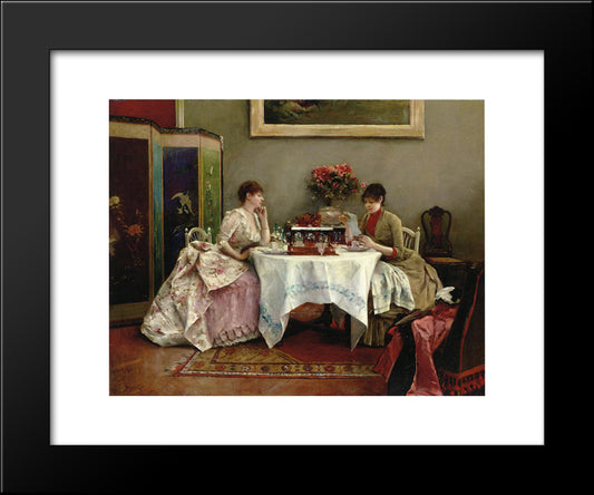An Interesting Letter 20x24 Black Modern Wood Framed Art Print Poster by Stewart, Julius LeBlanc