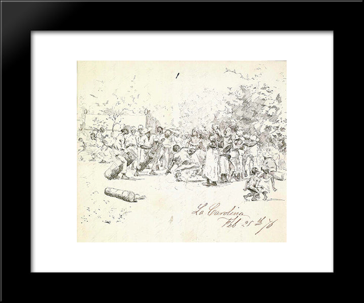 Carolina 20x24 Black Modern Wood Framed Art Print Poster by Stewart, Julius LeBlanc