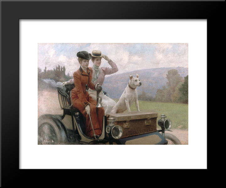 End Of Summertime, The Ride, Form The Cover Of 'Soleil Du Dimanche', Sunday 20Th Of October 1901 20x24 Black Modern Wood Framed Art Print Poster by Stewart, Julius LeBlanc