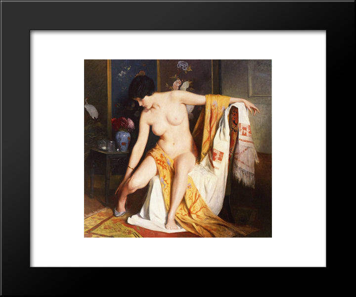 Nude In An Interior 20x24 Black Modern Wood Framed Art Print Poster by Stewart, Julius LeBlanc