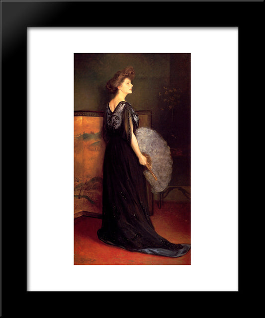 Portrait Of Mrs Francis Stanton Blake 20x24 Black Modern Wood Framed Art Print Poster by Stewart, Julius LeBlanc