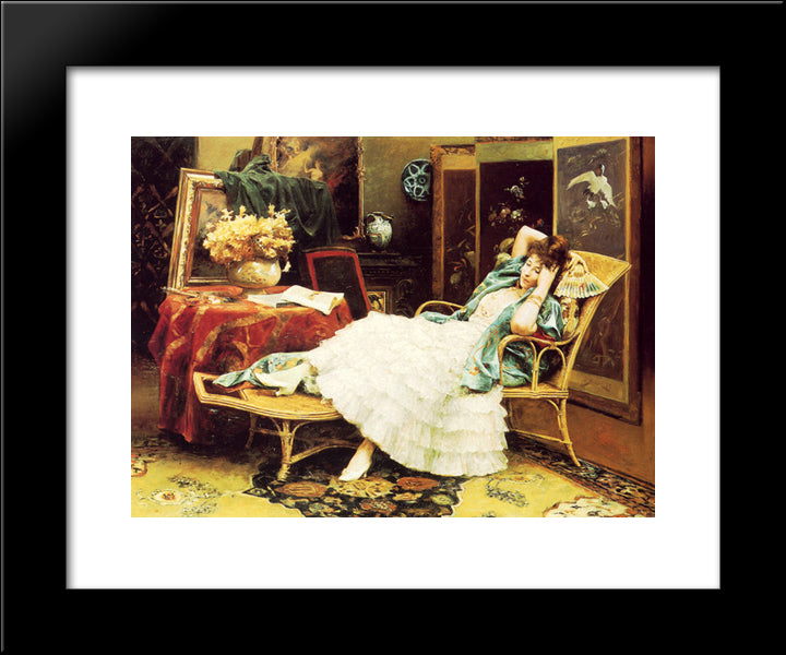 Repose 20x24 Black Modern Wood Framed Art Print Poster by Stewart, Julius LeBlanc
