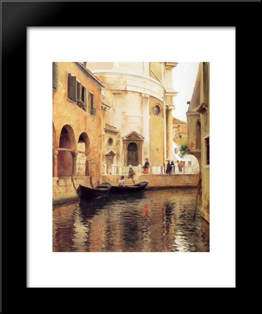 Rio Della Maddalena 20x24 Black Modern Wood Framed Art Print Poster by Stewart, Julius LeBlanc