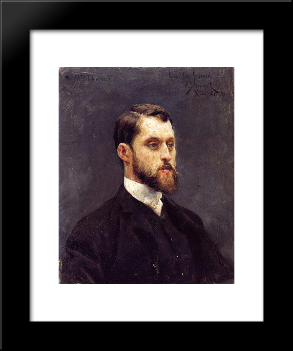 Self Portrait 20x24 Black Modern Wood Framed Art Print Poster by Stewart, Julius LeBlanc