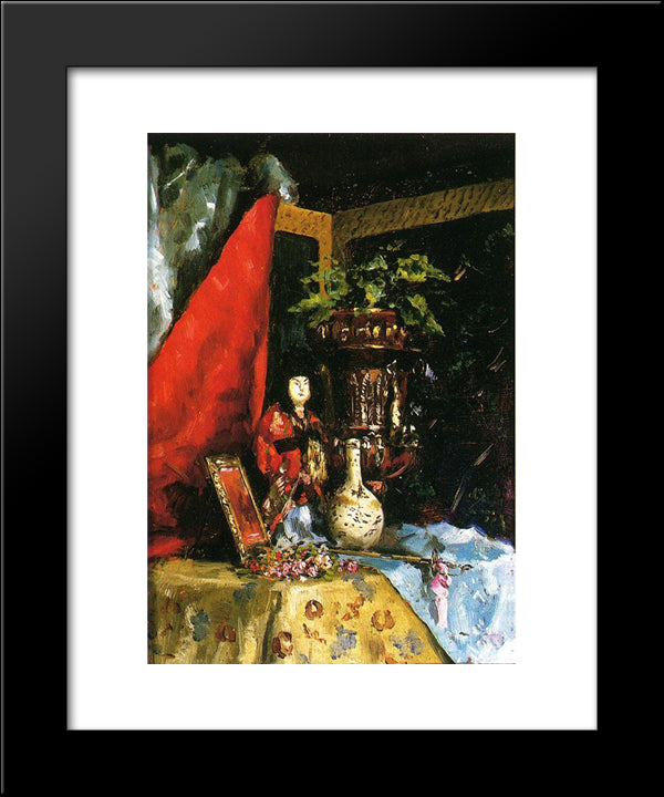 Still Life With Asian Objects 20x24 Black Modern Wood Framed Art Print Poster by Stewart, Julius LeBlanc