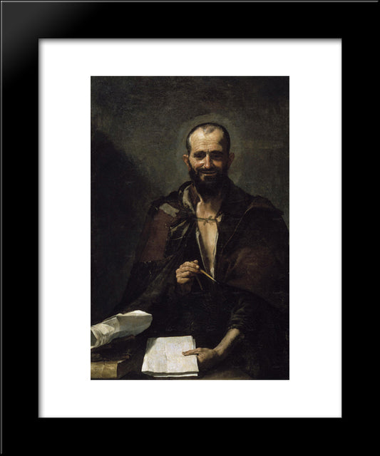 Archimedes 20x24 Black Modern Wood Framed Art Print Poster by Ribera, Jusepe de