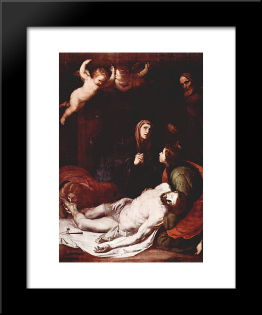 Descent From The Cross 20x24 Black Modern Wood Framed Art Print Poster by Ribera, Jusepe de