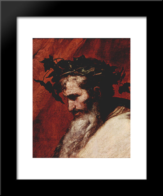 Head Of An Old Man 20x24 Black Modern Wood Framed Art Print Poster by Ribera, Jusepe de