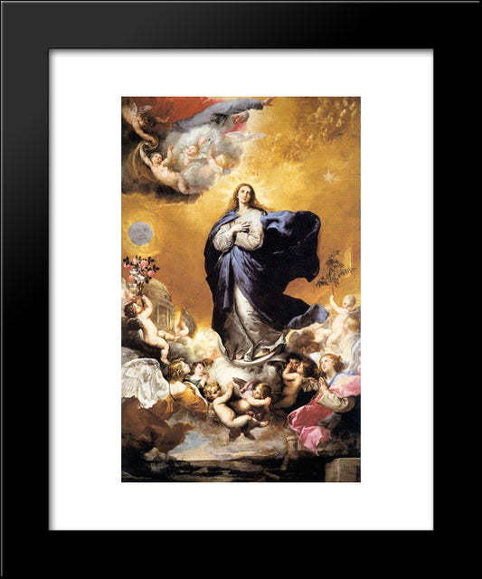 Immaculate Conception 20x24 Black Modern Wood Framed Art Print Poster by Ribera, Jusepe de