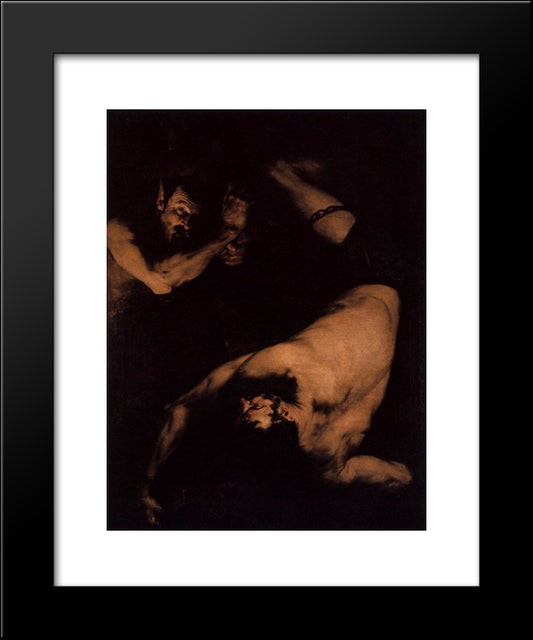 Ixion 20x24 Black Modern Wood Framed Art Print Poster by Ribera, Jusepe de