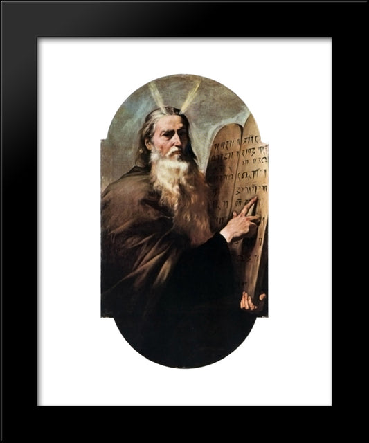 Moses 20x24 Black Modern Wood Framed Art Print Poster by Ribera, Jusepe de