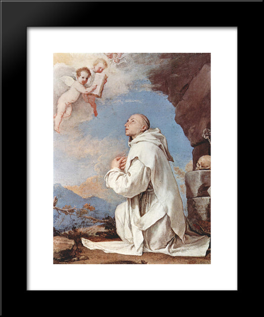 St. Bruno, The Carthusian 20x24 Black Modern Wood Framed Art Print Poster by Ribera, Jusepe de